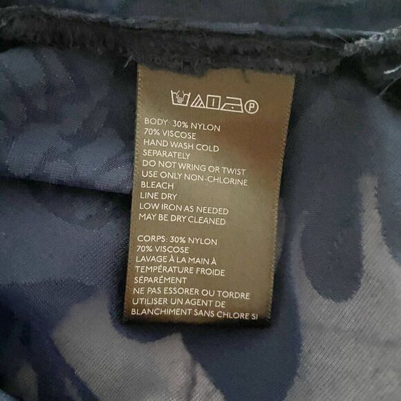 Women's Ecote Anora Floral Short Rollup Sleeve Burnout Velvet Button Down Top S - Picture 11 of 11